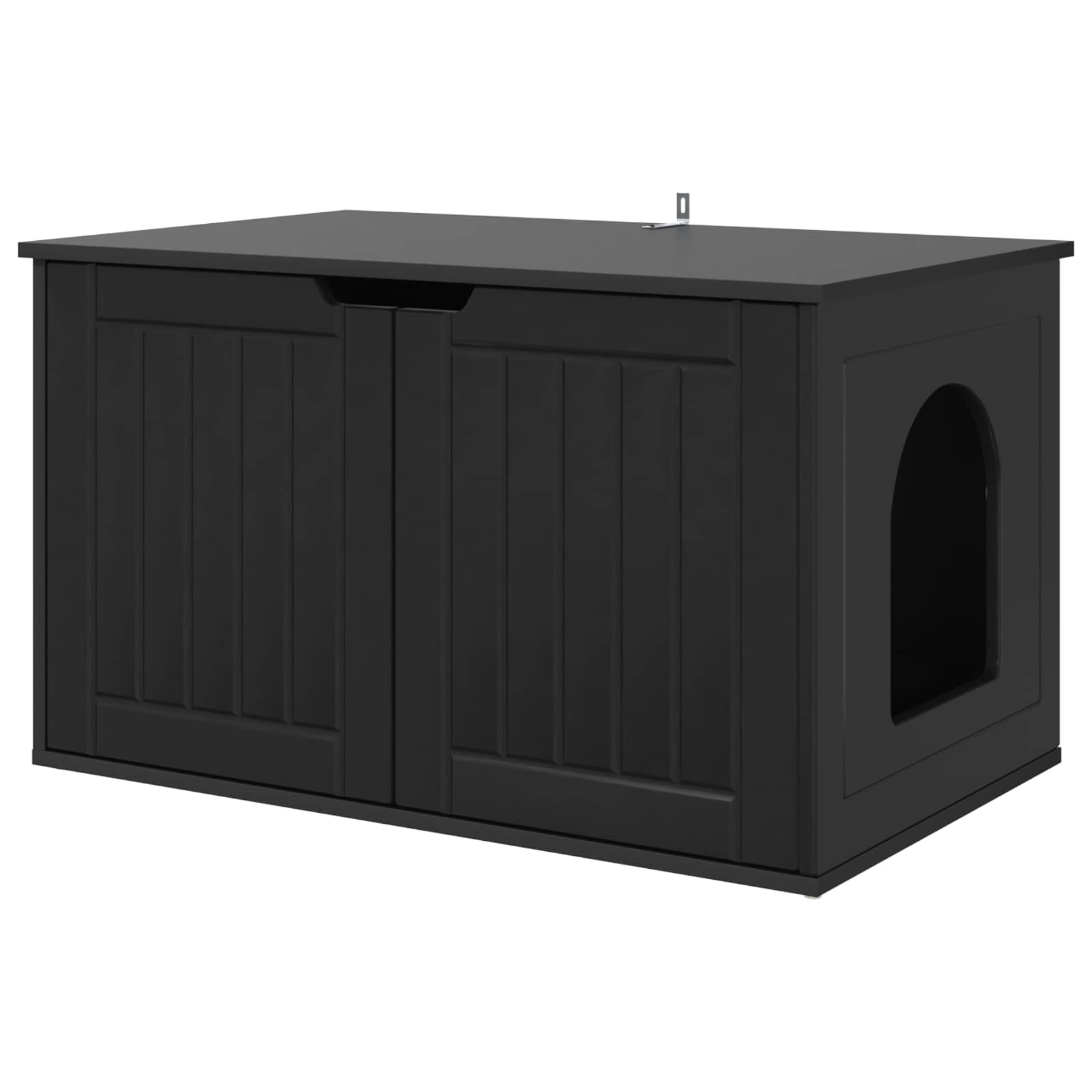 Kattenhuis Zwart 85 x 55 x 50,5 cm Bewerkt hout