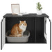 Kattenhuis Zwart 85 x 55 x 50,5 cm Bewerkt hout
