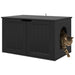 Kattenhuis Zwart 85 x 55 x 50,5 cm Bewerkt hout