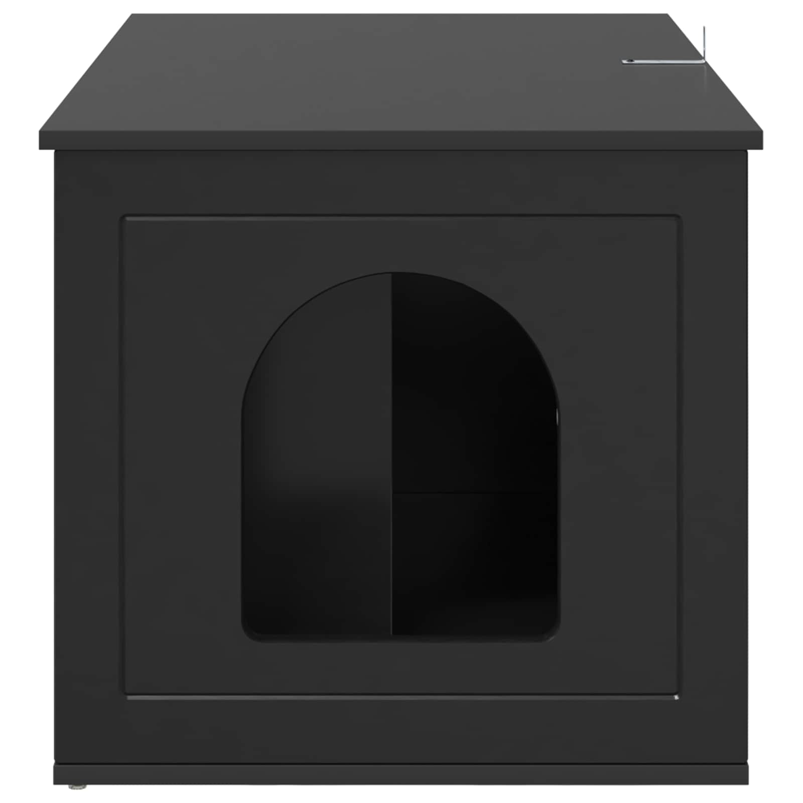Kattenhuis Zwart 85 x 55 x 50,5 cm Bewerkt hout