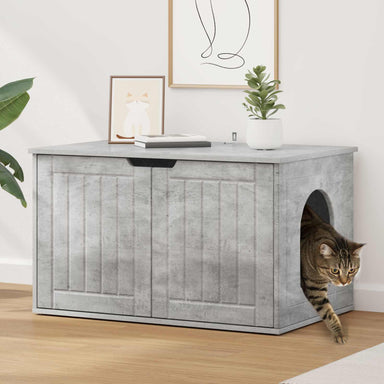 Kattenhuis Beton 85 x 55 x 50,5 cm Bewerkt hout