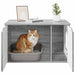 Kattenhuis Beton 85 x 55 x 50,5 cm Bewerkt hout