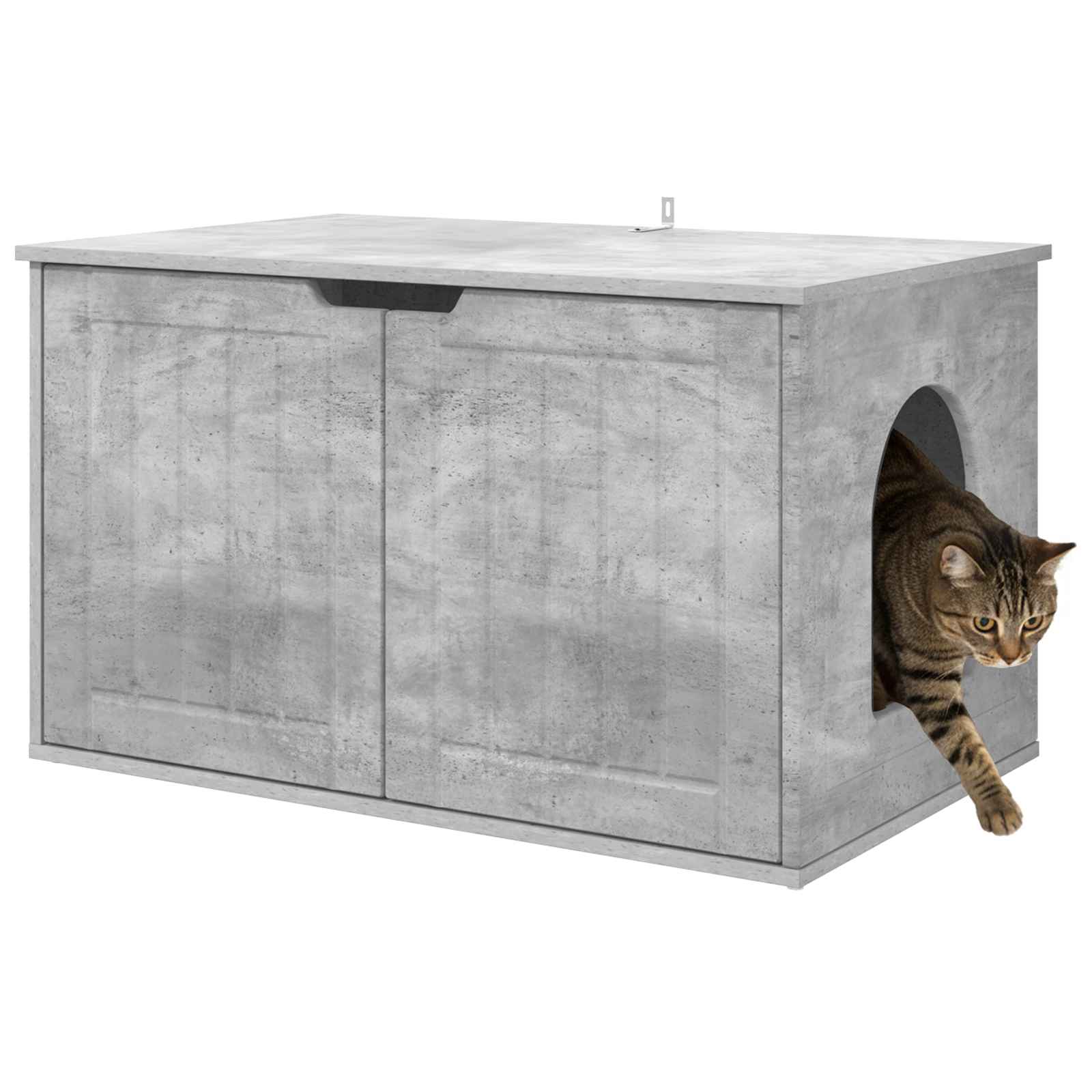 Kattenhuis Beton 85 x 55 x 50,5 cm Bewerkt hout