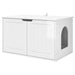 Kattenhuis Glanzend Wit 85 x 55 x 50,5 cm Bewerkt hout