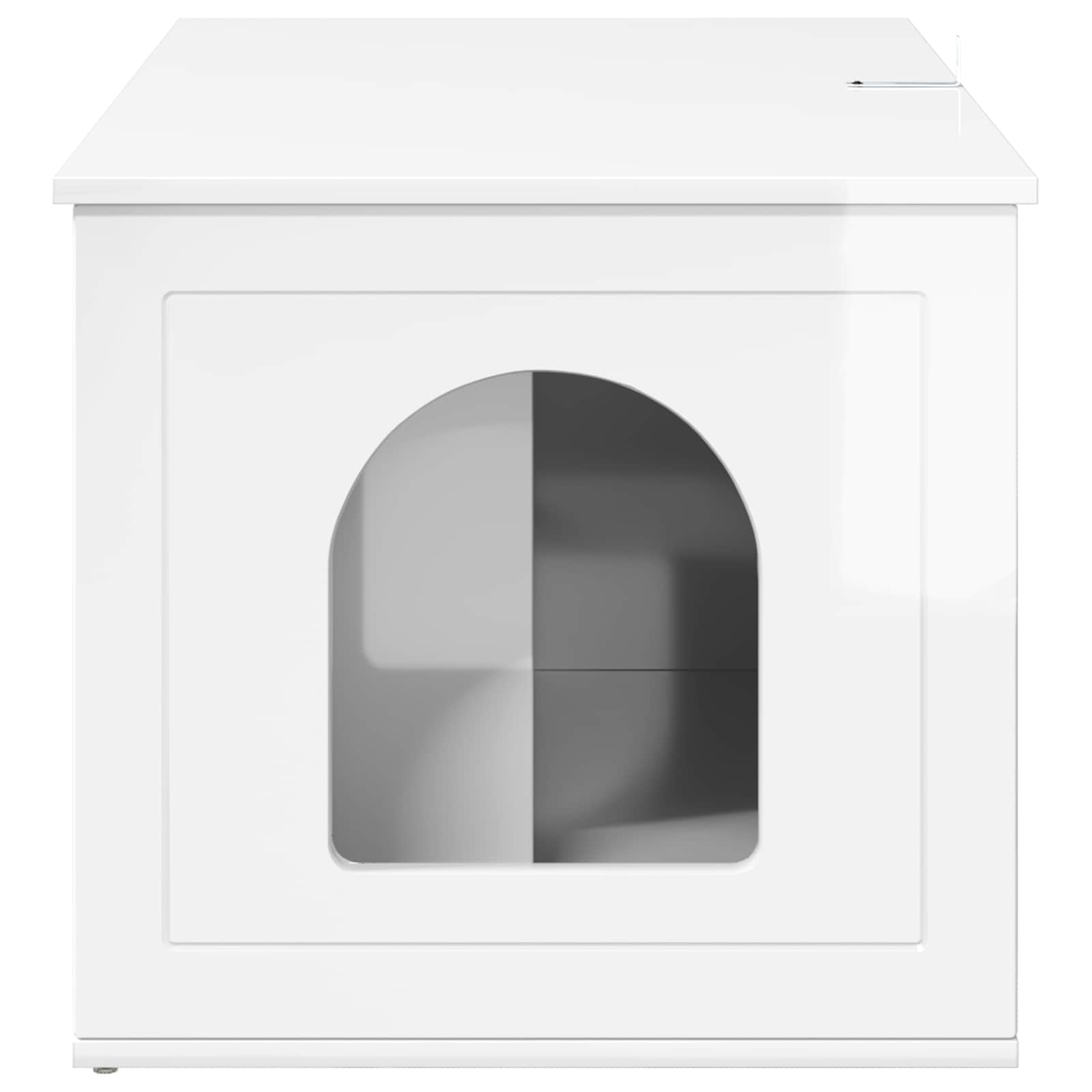 Kattenhuis Glanzend Wit 85 x 55 x 50,5 cm Bewerkt hout