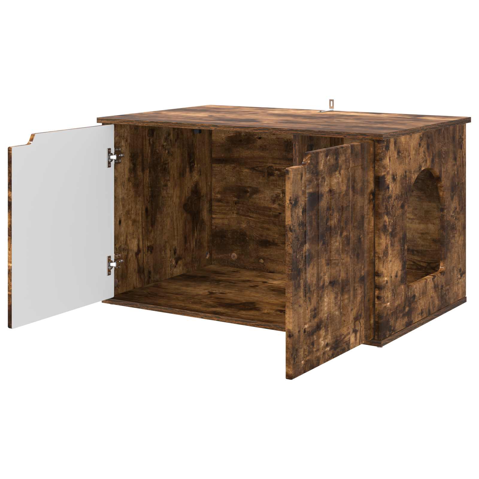 Kattenhuis Gerookt eiken 85 x 55 x 50,5 cm Bewerkt hout