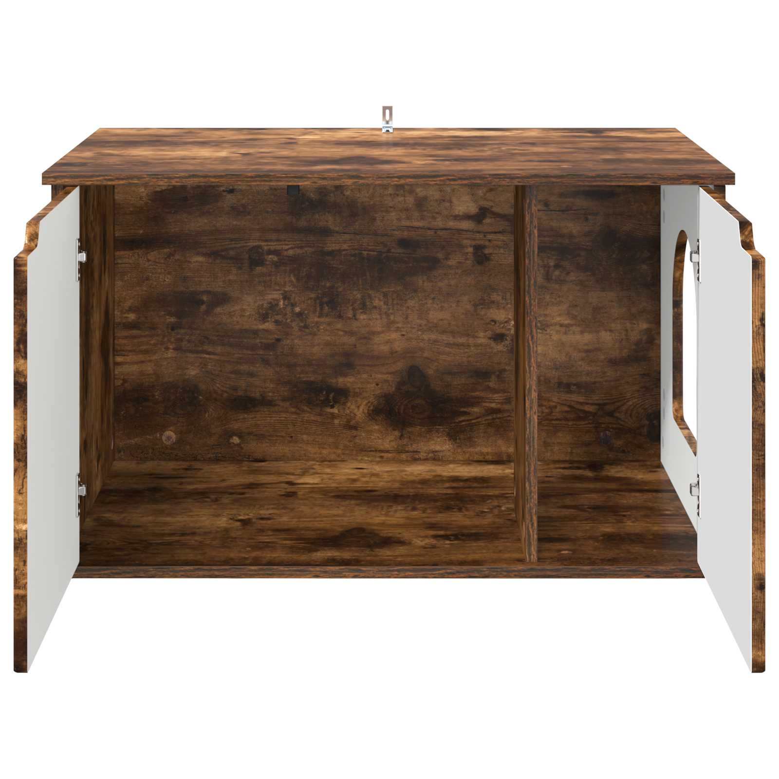 Kattenhuis Gerookt eiken 85 x 55 x 50,5 cm Bewerkt hout
