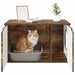 Kattenhuis Gerookt eiken 85 x 55 x 50,5 cm Bewerkt hout