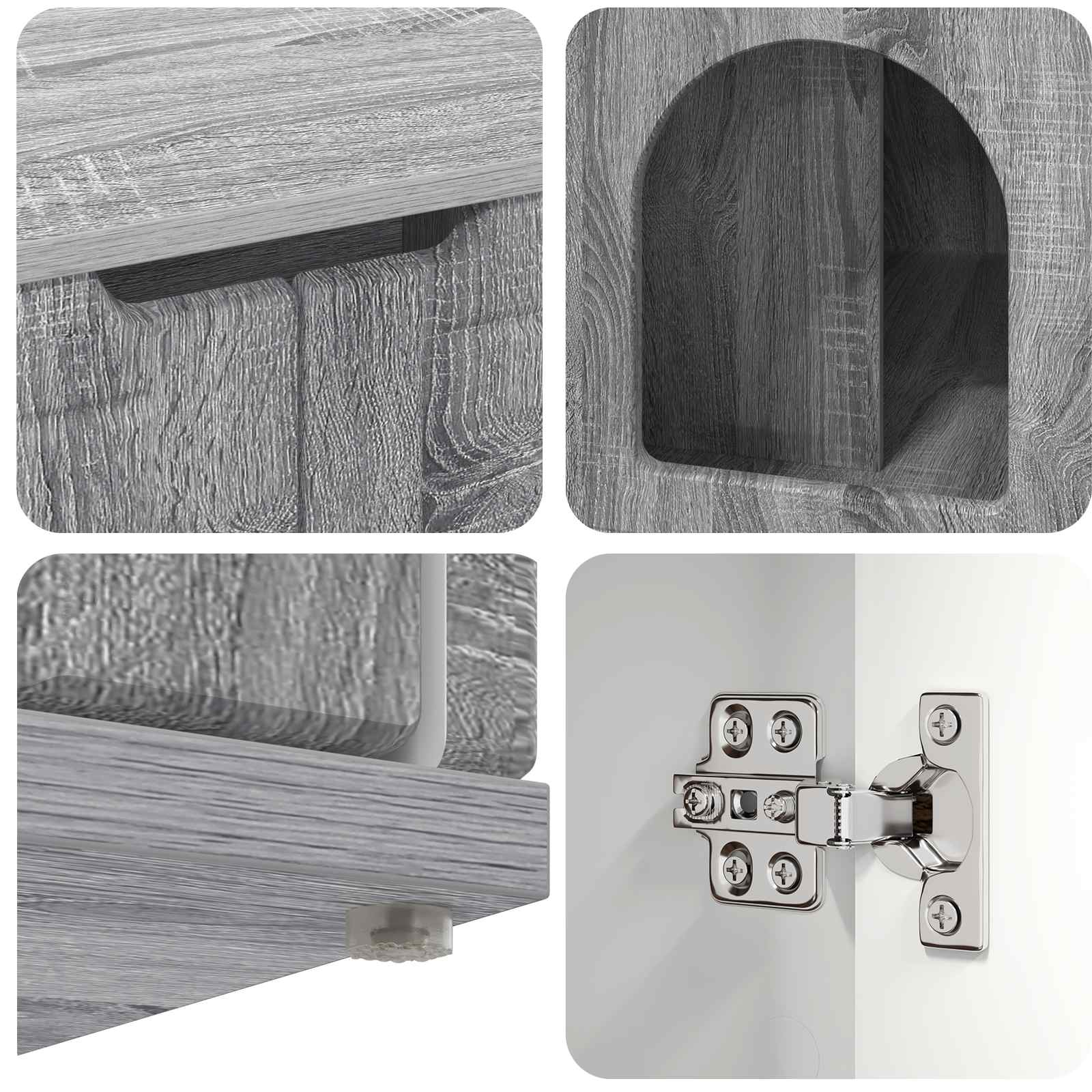 Kattenhuis Grijs Sonoma 85 x 55 x 50,5 cm Bewerkt hout