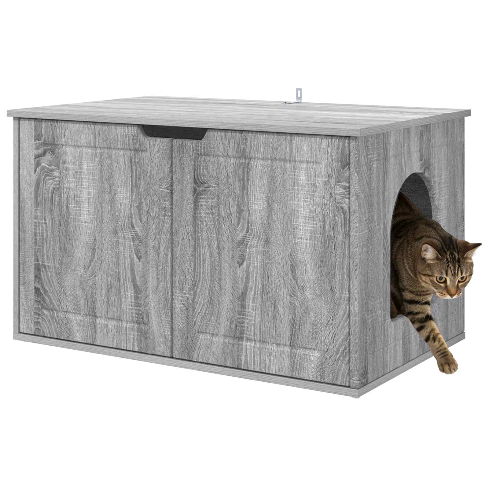 Kattenhuis Grijs Sonoma 85 x 55 x 50,5 cm Bewerkt hout