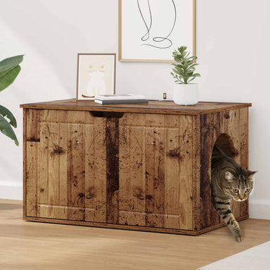 Kattenhuis Oudhout 85 x 55 x 50,5 cm Bewerkt hout