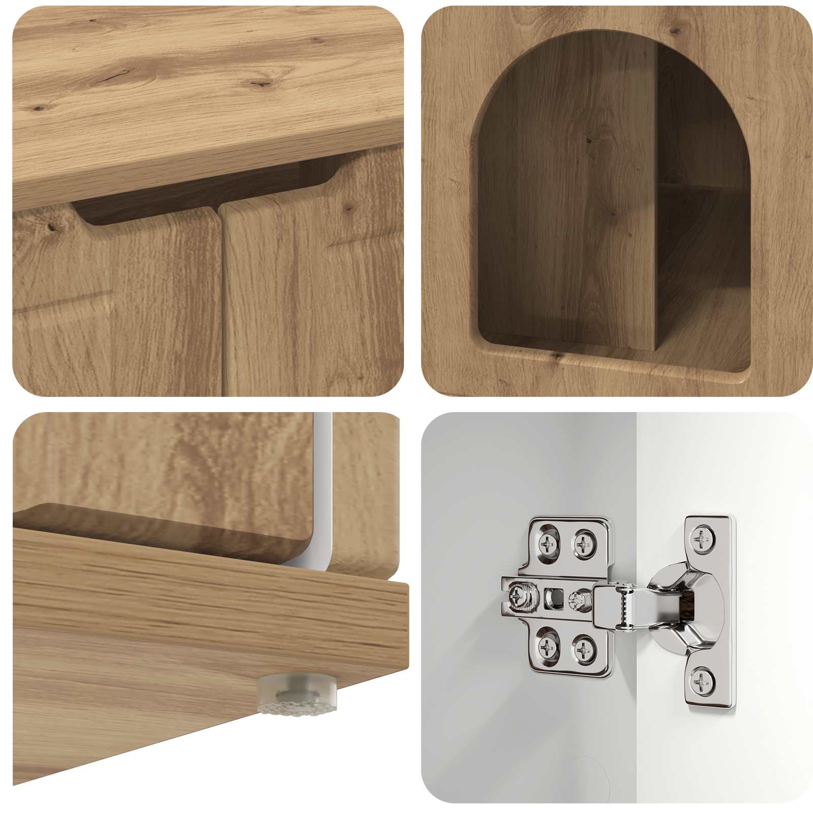Kattenhuis Ambachtelijk eiken 85 x 55 x 50,5 cm Bewerkt hout