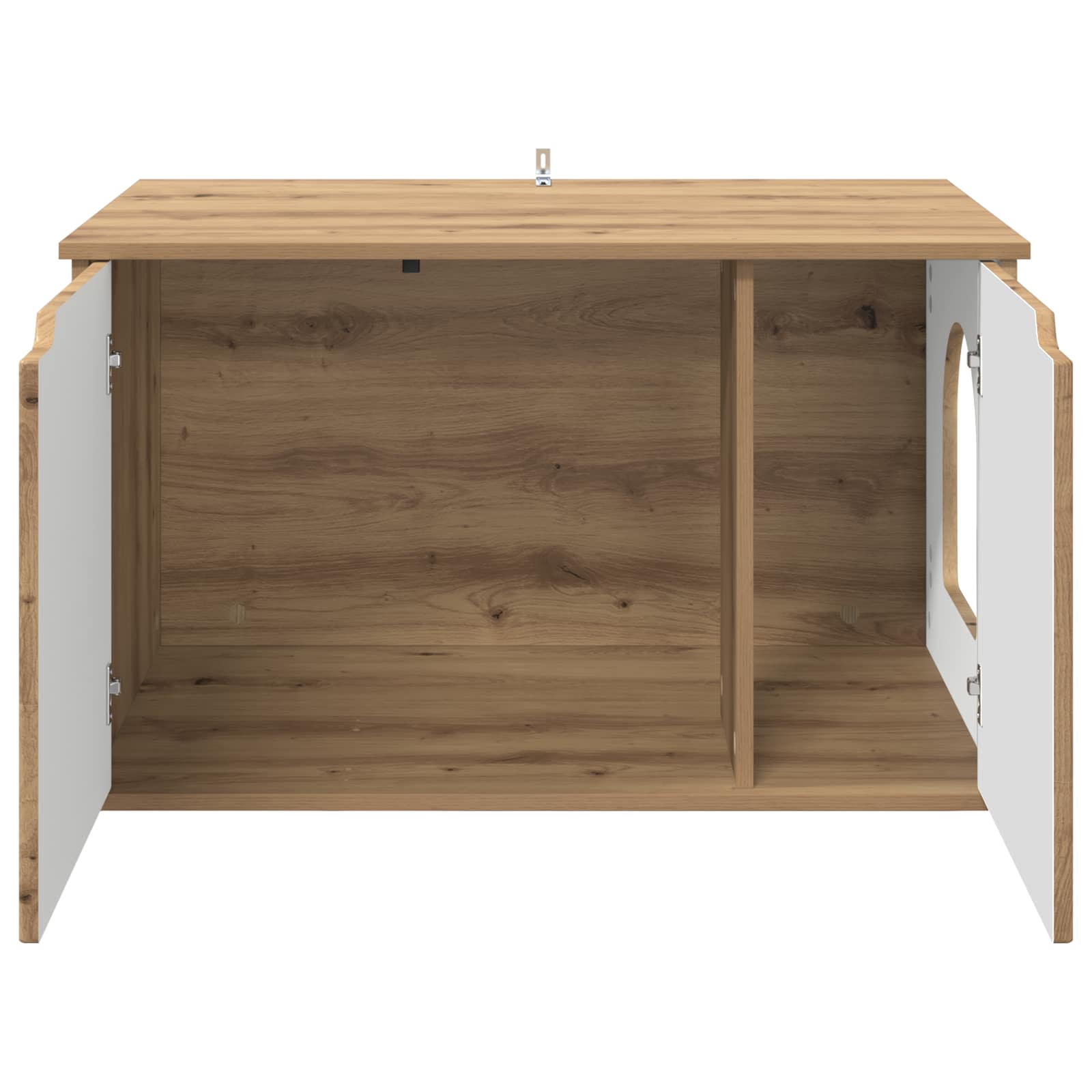Kattenhuis Ambachtelijk eiken 85 x 55 x 50,5 cm Bewerkt hout