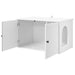 Kattenhuis Wit 85 x 55 x 50,5 cm Bewerkt hout