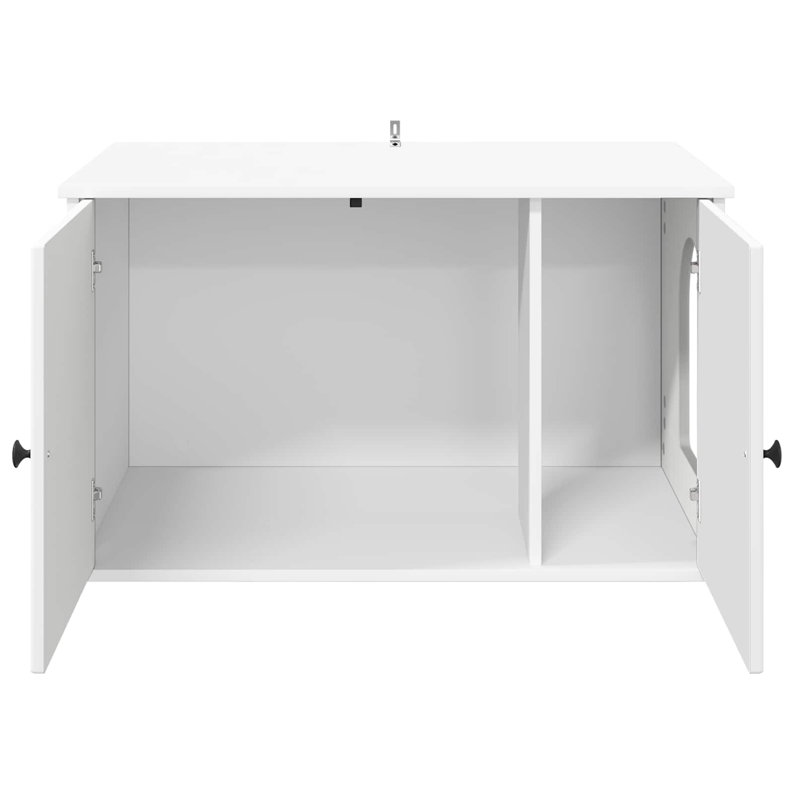 Kattenhuis Wit 85 x 55 x 50,5 cm Bewerkt hout