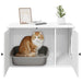 Kattenhuis Wit 85 x 55 x 50,5 cm Bewerkt hout