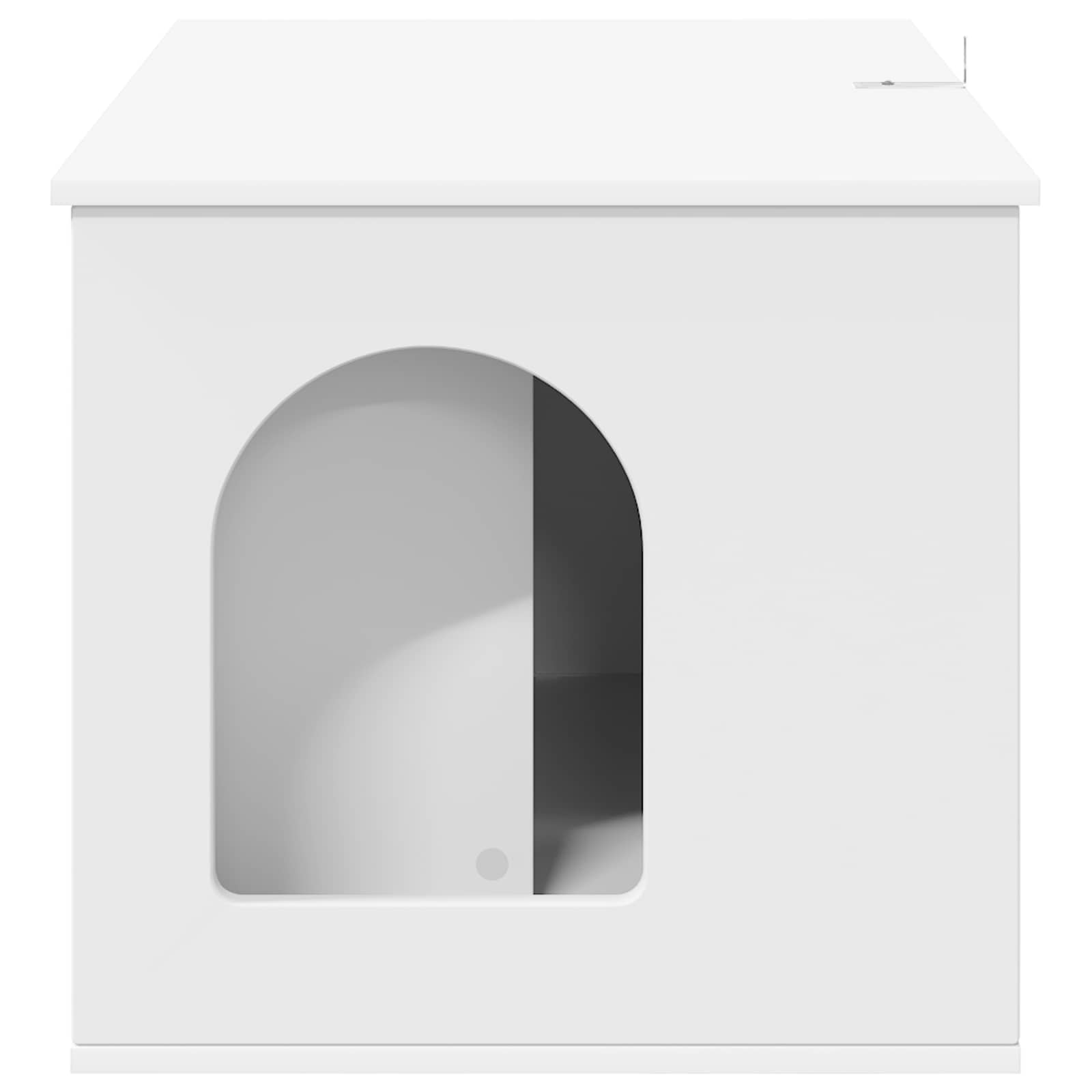 Kattenhuis Wit 85 x 55 x 50,5 cm Bewerkt hout