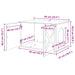 Kattenhuis Wit 85 x 55 x 50,5 cm Bewerkt hout