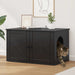 Kattenhuis Zwart 85 x 55 x 50,5 cm Bewerkt hout