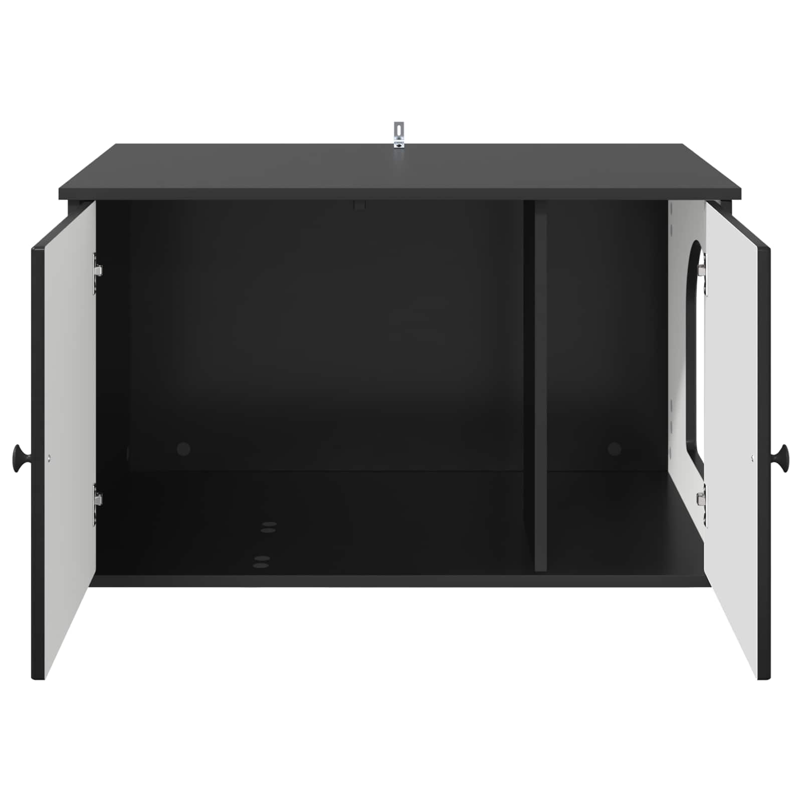 Kattenhuis Zwart 85 x 55 x 50,5 cm Bewerkt hout