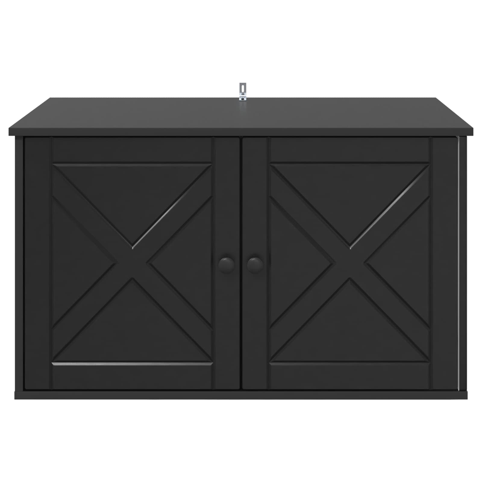 Kattenhuis Zwart 85 x 55 x 50,5 cm Bewerkt hout