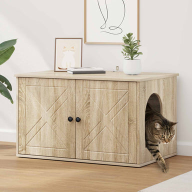 Kattenhuis Sonoma 85 x 55 x 50,5 cm Bewerkt hout