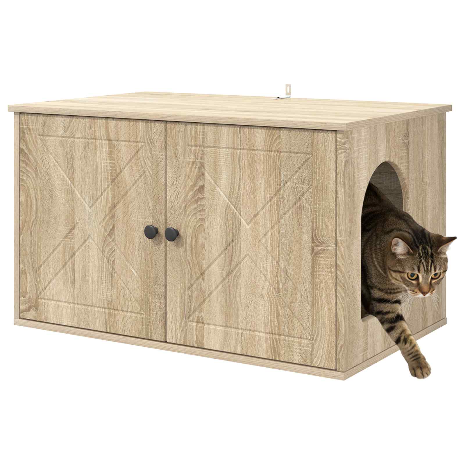 Kattenhuis Sonoma 85 x 55 x 50,5 cm Bewerkt hout