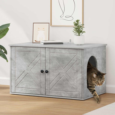Kattenhuis Beton 85 x 55 x 50,5 cm Bewerkt hout