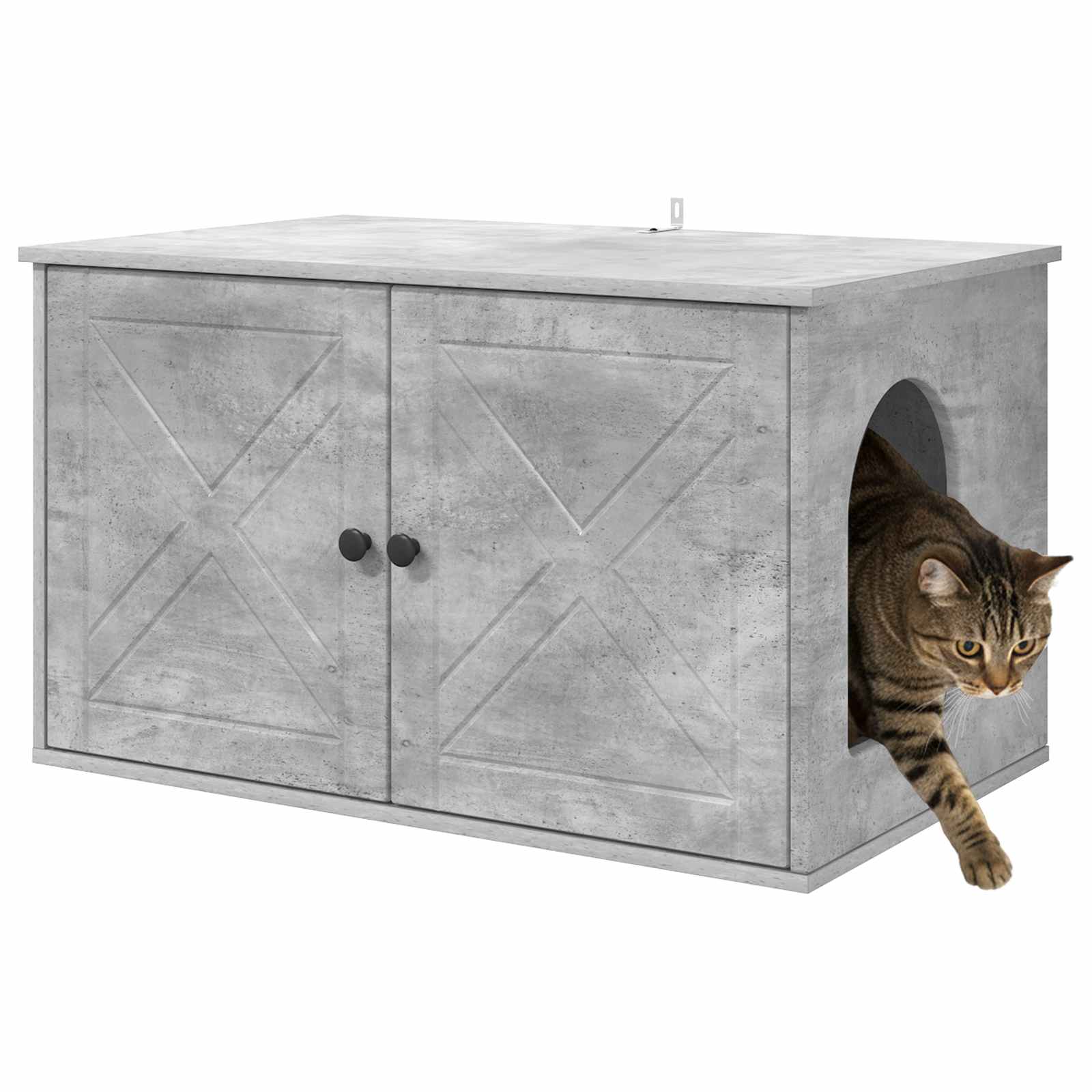 Kattenhuis Beton 85 x 55 x 50,5 cm Bewerkt hout