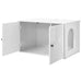Kattenhuis Glanzend Wit 85 x 55 x 50,5 cm Bewerkt hout