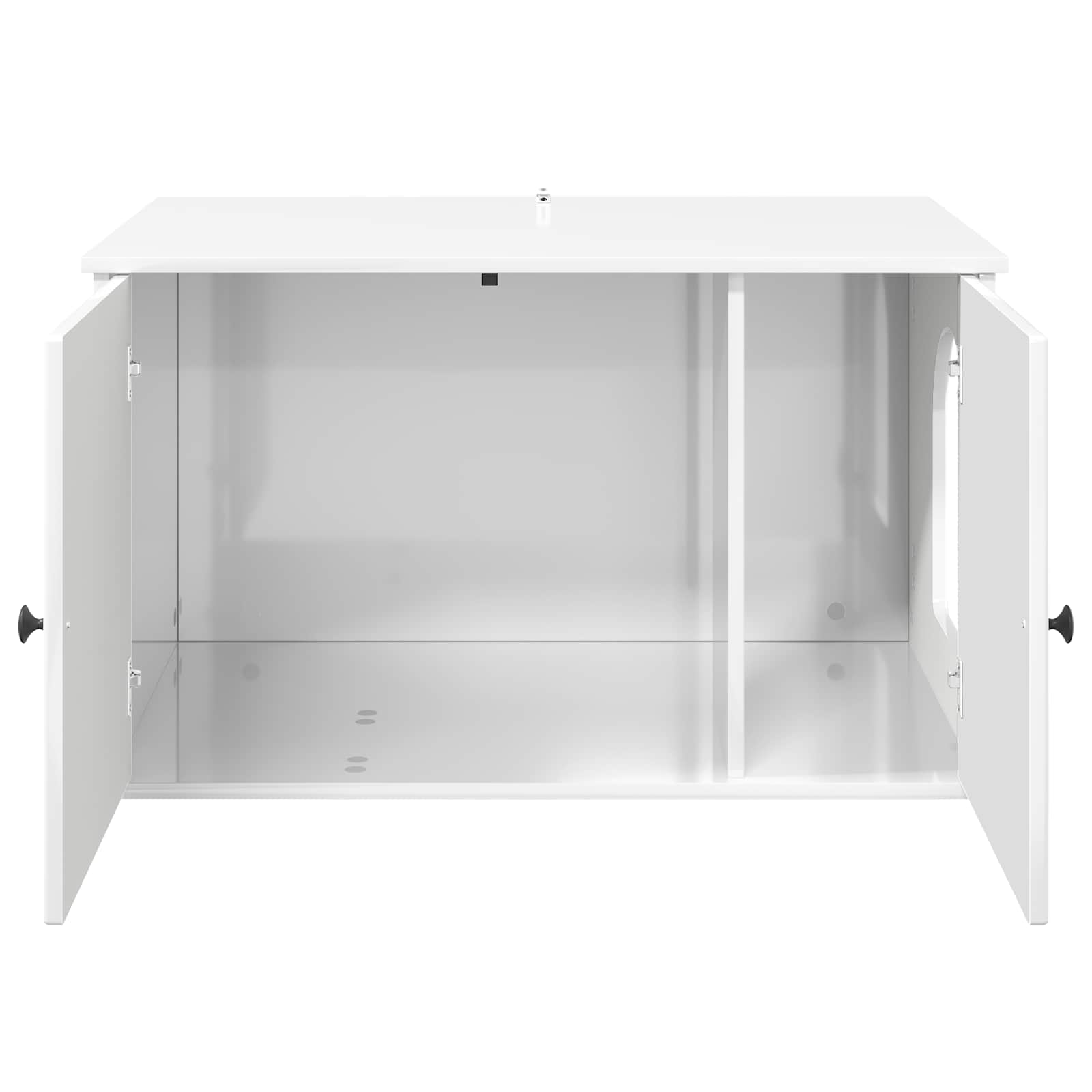 Kattenhuis Glanzend Wit 85 x 55 x 50,5 cm Bewerkt hout