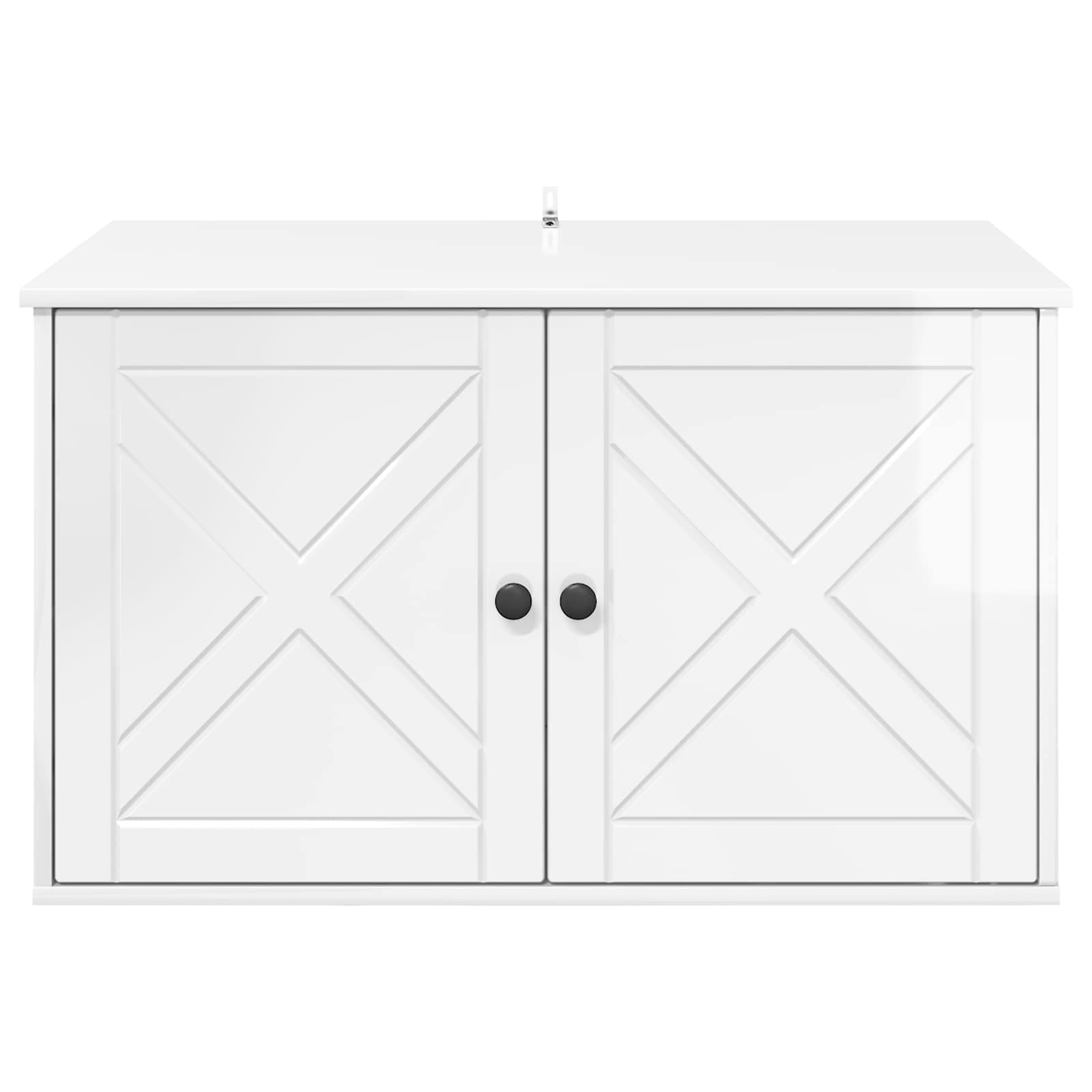 Kattenhuis Glanzend Wit 85 x 55 x 50,5 cm Bewerkt hout
