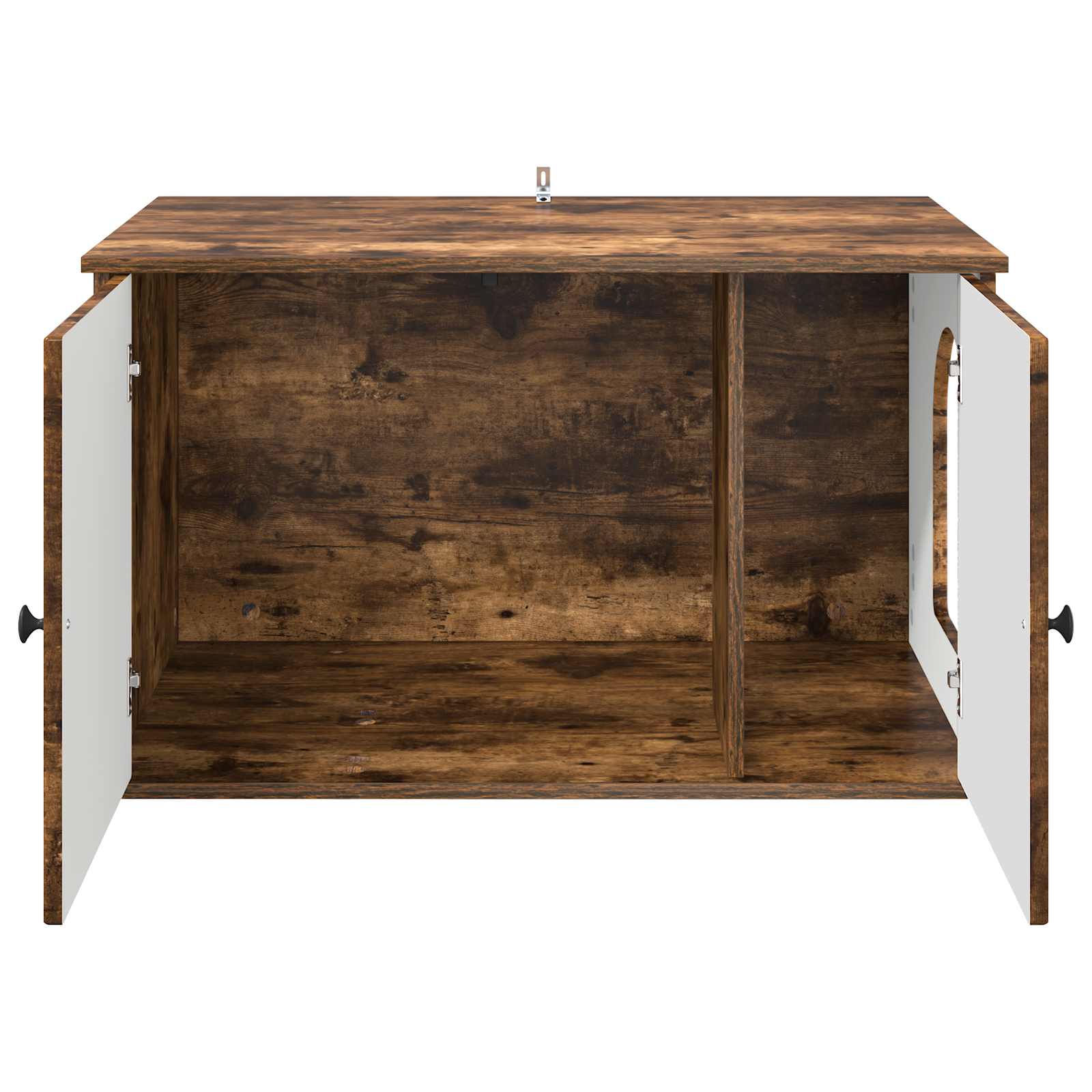 Kattenhuis Gerookt eiken 85 x 55 x 50,5 cm Bewerkt hout