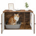 Kattenhuis Gerookt eiken 85 x 55 x 50,5 cm Bewerkt hout