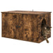 Kattenhuis Gerookt eiken 85 x 55 x 50,5 cm Bewerkt hout