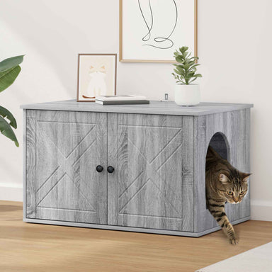 Kattenhuis Grijs Sonoma 85 x 55 x 50,5 cm Bewerkt hout