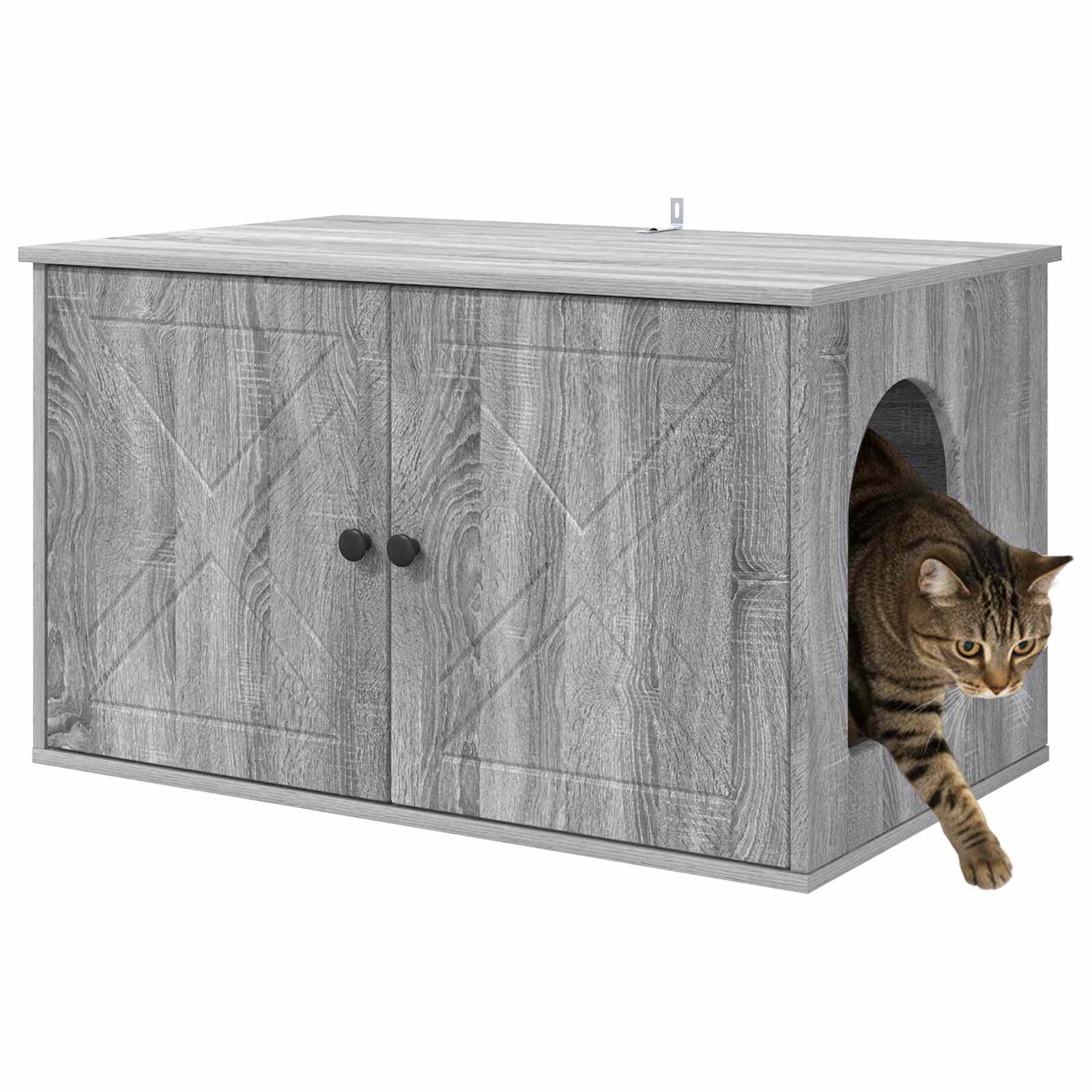 Kattenhuis Grijs Sonoma 85 x 55 x 50,5 cm Bewerkt hout