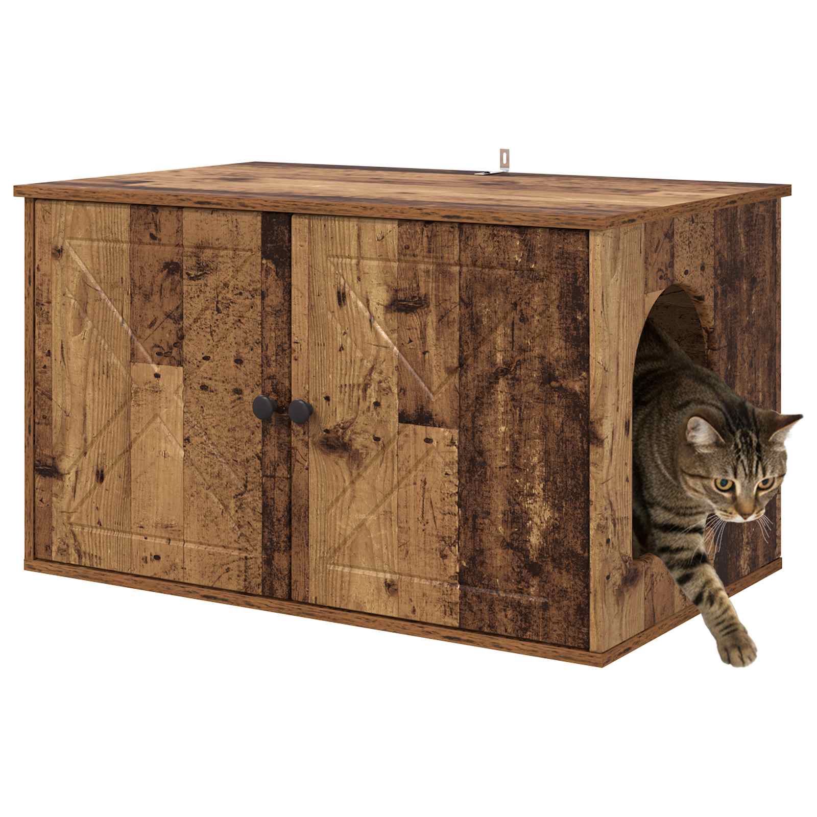 Kattenhuis Oudhout 85 x 55 x 50,5 cm Bewerkt hout