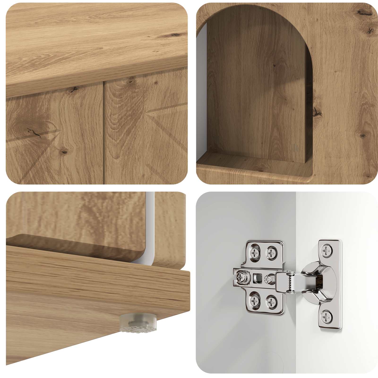 Kattenhuis Ambachtelijk eiken 85 x 55 x 50,5 cm Bewerkt hout