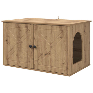 Kattenhuis Ambachtelijk eiken 85 x 55 x 50,5 cm Bewerkt hout