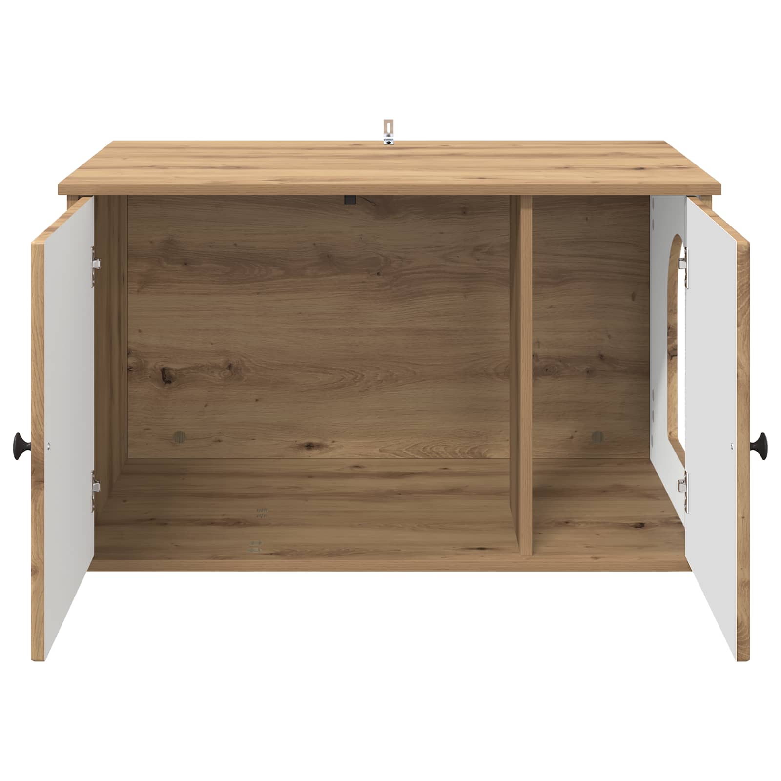 Kattenhuis Ambachtelijk eiken 85 x 55 x 50,5 cm Bewerkt hout