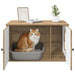 Kattenhuis Ambachtelijk eiken 85 x 55 x 50,5 cm Bewerkt hout