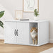 Kattenhuis Wit 85 x 55 x 50,5 cm Bewerkt hout