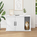 Kattenhuis Wit 85 x 55 x 50,5 cm Bewerkt hout