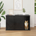 Kattenhuis Zwart 85 x 55 x 50,5 cm Bewerkt hout