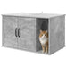 Kattenhuis Beton 85 x 55 x 50,5 cm Bewerkt hout