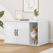 Kattenhuis Glanzend Wit 85 x 55 x 50,5 cm Bewerkt hout