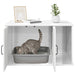 Kattenhuis Glanzend Wit 85 x 55 x 50,5 cm Bewerkt hout