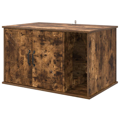 Kattenhuis Gerookt eiken 85 x 55 x 50,5 cm Bewerkt hout