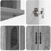 Kattenhuis Grijs Sonoma 85 x 55 x 50,5 cm Bewerkt hout